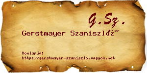 Gerstmayer Szaniszló névjegykártya